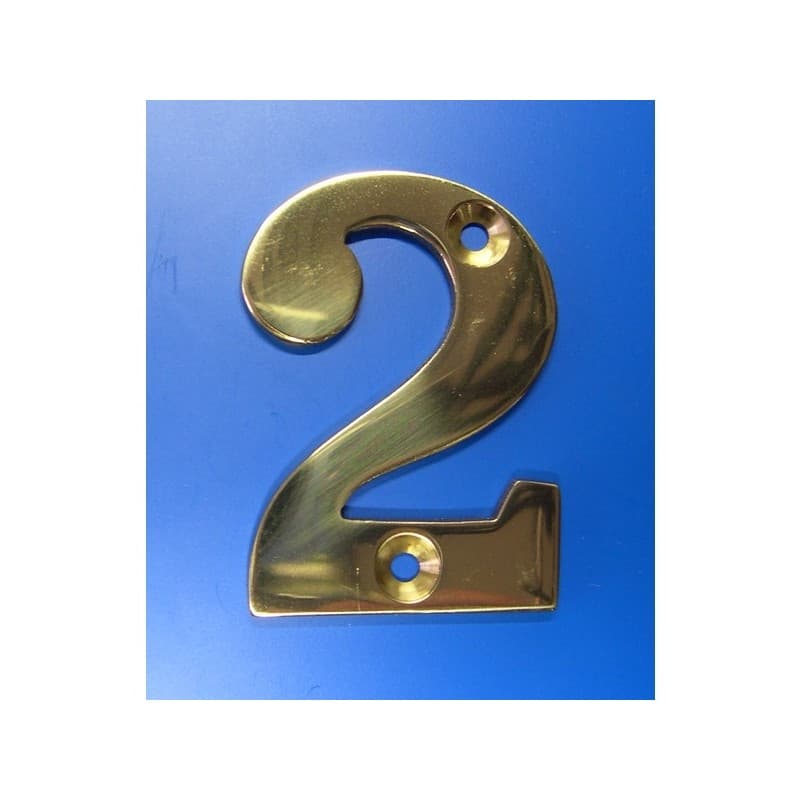 Chiffres à visser laiton 1 sachet(s) de 1 pièce(s) chiffre 5 petit baton laiton poli verni 2 vis 51 x 38 mm - select hardware france