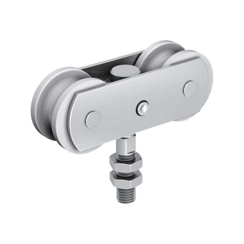 Montures pour portes à déplacement latéral et pliantes série 5040 monture pivotante réglable galets delrin vis m12 1 boîte(s) de 2 pièce(s) - mantion