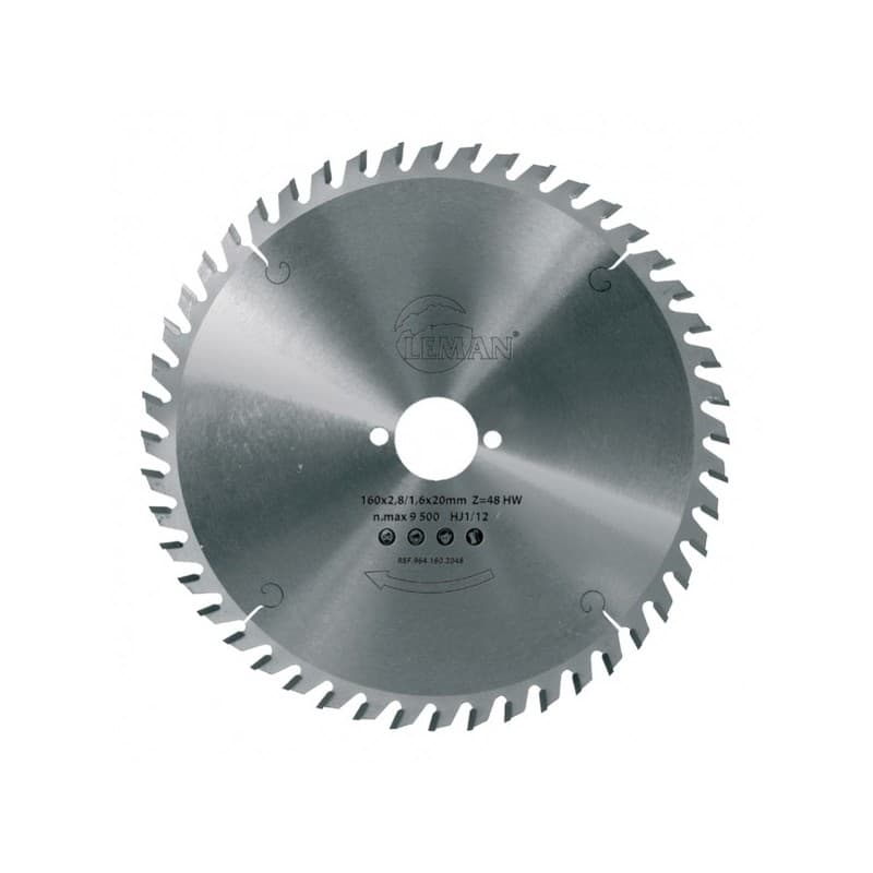 Lame de scie circulaire carbure pour le bois et panneaux lame carbure portative d160x20x2,2 24z alt pos bois 20 mm 1 pièce(s) 160 mm 24 2.2 mm - leman
