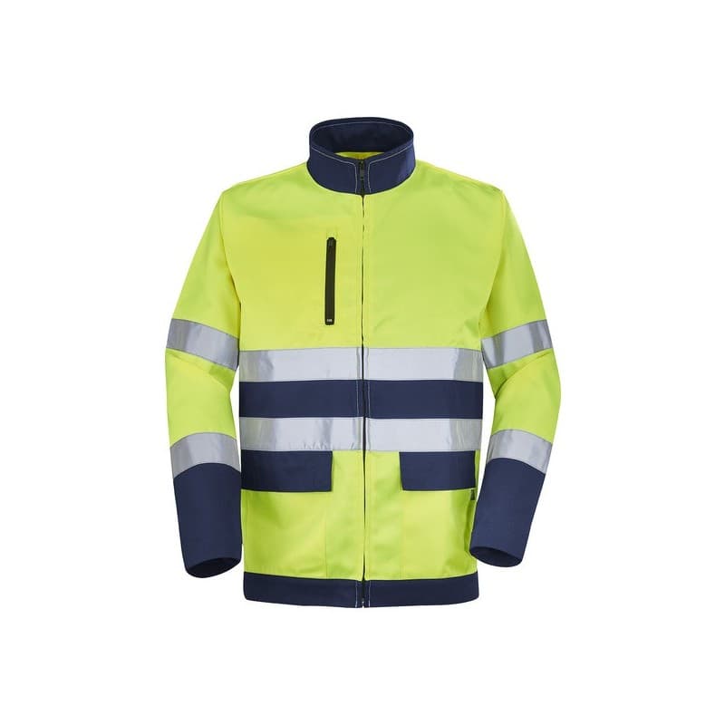 Blouson fluo base xp 300 - 400 g entre 1 et 3 blouson t1 polyester / coton 1 pièce(s) blouson fluo base xp jaune/marine t1 bleu , jaune - cepovett