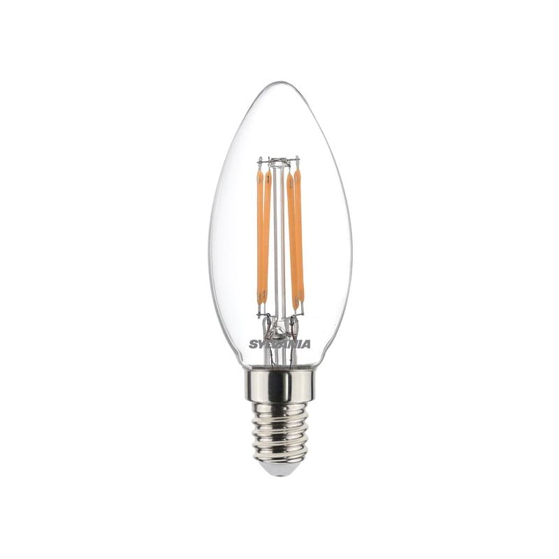 Ampoule flamme satinée à filament 4.5w 2700°k 470lm e14 blanc chaud 2700 °k 470 15000 heure(s) 4.5 w e14 ampoule flamme satinée à filament 4.5w 2700°k
