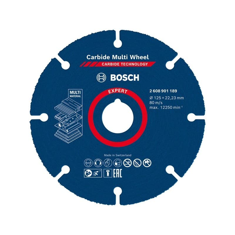 Disque carbure expert multi-matériaux 125x1x22.23mm polyvalent plat 125 mm 1 pièce(s) disque carbure expert multi-matériaux 125x1x22.23mm 1 mm - bosch