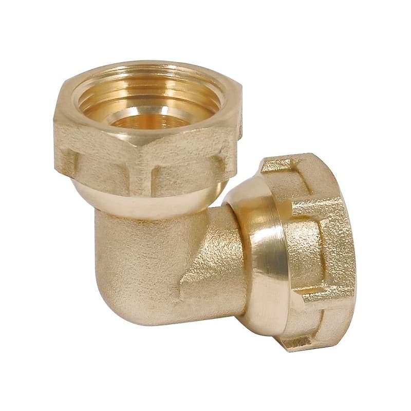 Coude à écrou mobile - laiton 1 unité(s) coude égal à écrou mobile f20x27 - laiton laiton 20/27 (3/4") femelle 90° - boutte