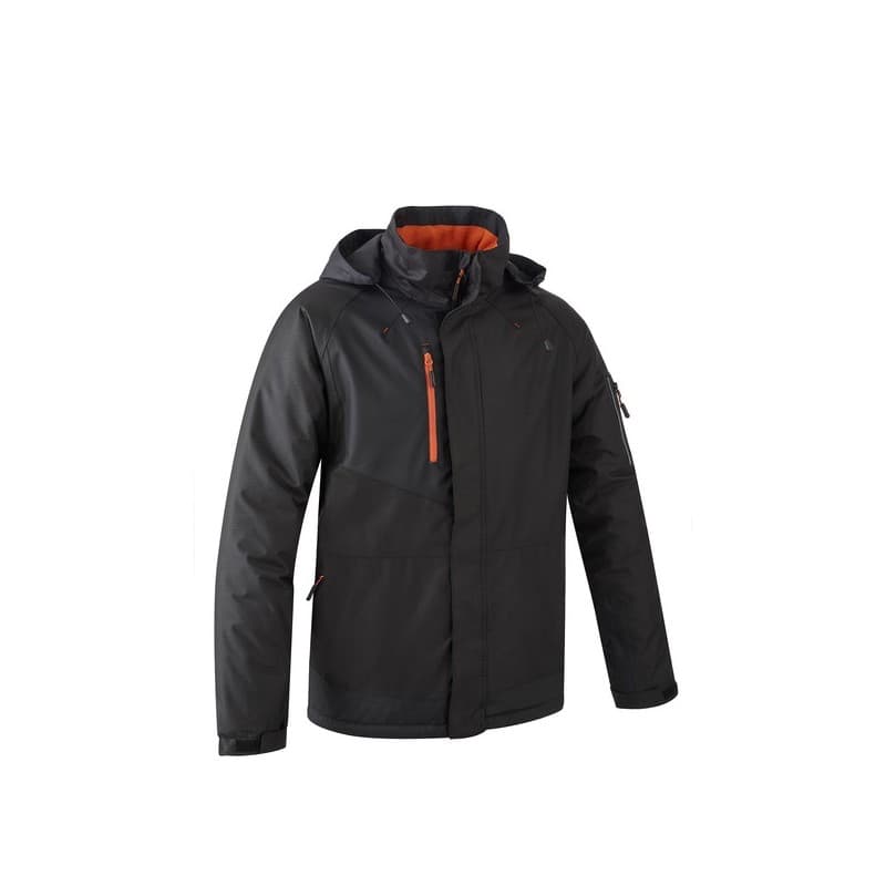 Parka ripstop yuzu xl polyester 7 et plus parka 400 - 500 g 1 pièce(s) parka ripstop yuzu noir/orange txl noir, orange - coverguard euro protection