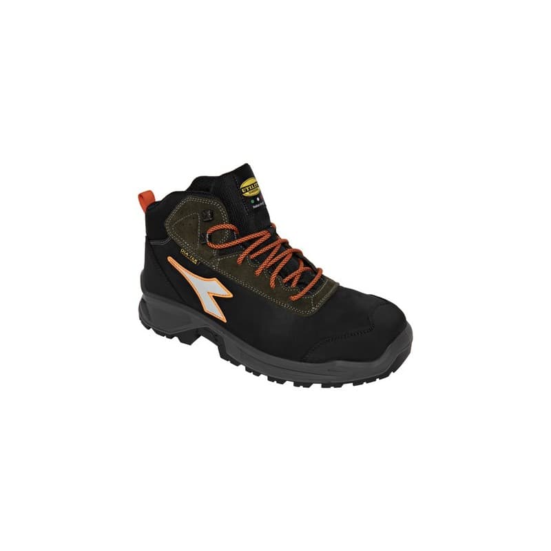 Chaussures de sécurité hautes diatex mid textile aluminium 43 pu double densité cuir croute 1 paire(s) chaussures de sécurité hautes diatex mid noir/o