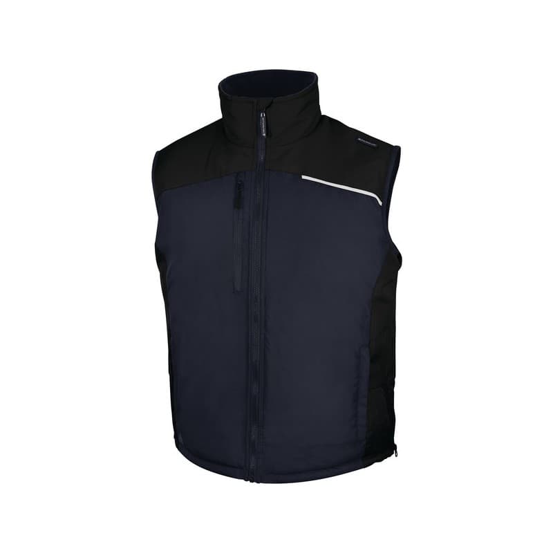 Gilet doublé fidji 3 gilet entre 4 et 6 l 500 - 600 g polyester 1 pièce(s) gilet doublé fidji 3 marine/noir tl bleu , noir - delta plus