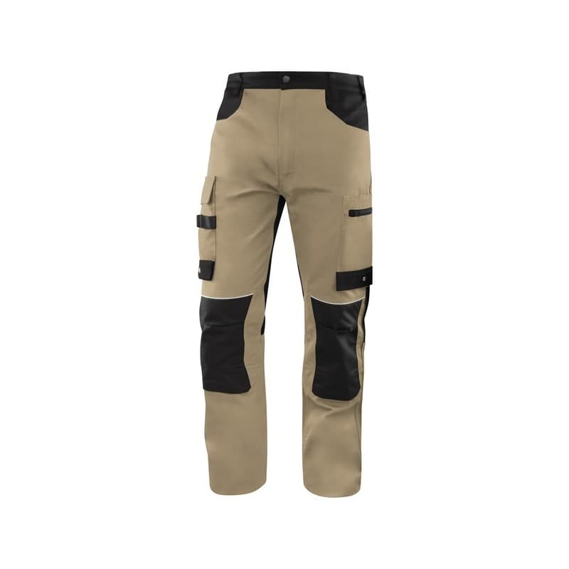 Pantalon mach 5 v3 200 - 300 g m 7 et plus coton / polyester pantalon 1 pièce(s) pantalon mach5 v3 beige/noir m beige, noir - delta plus