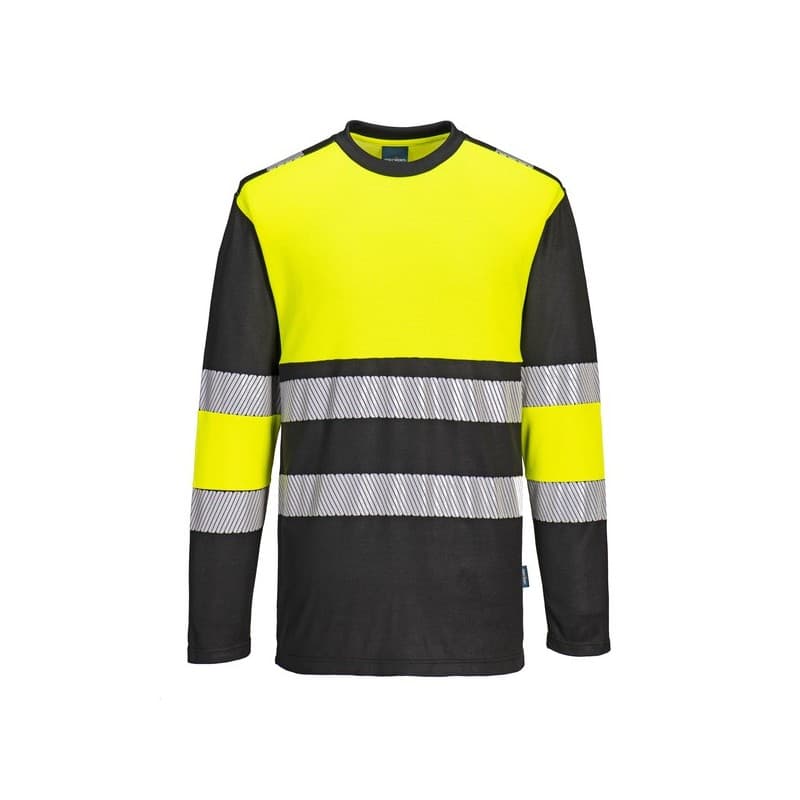 T-shirt hi-vis classe 1 l/s s 100 - 200 g coton / polyester t-shirt 0 1 pièce(s) t-shirt hi-vis classe 1 l/s jaune/noir ts jaune, noir classe 1 - port