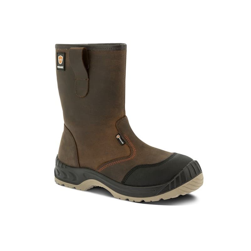 Bottes de sécurité nordik fourrées textile cuir 42 pu double densité composite 1 paire(s) bottes de sécurité fourrées nordik marron t42 hautes - parad