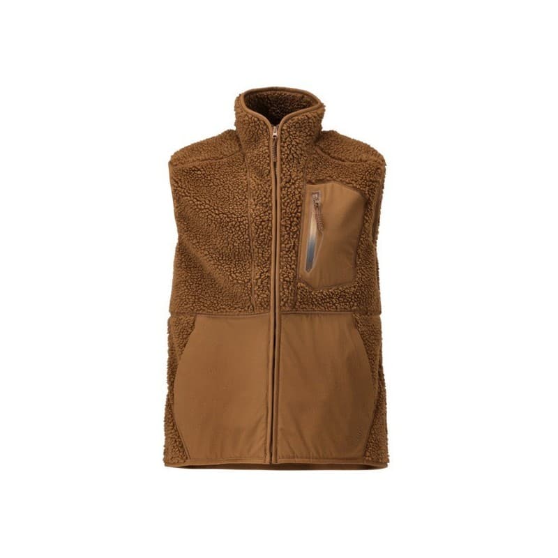 Gilet fourrure zippé gilet xl entre 1 et 3 400 - 500 g marron 1 pièce(s) polyester recyclé gilet sans manches zippé sherpa brun txl - mascot