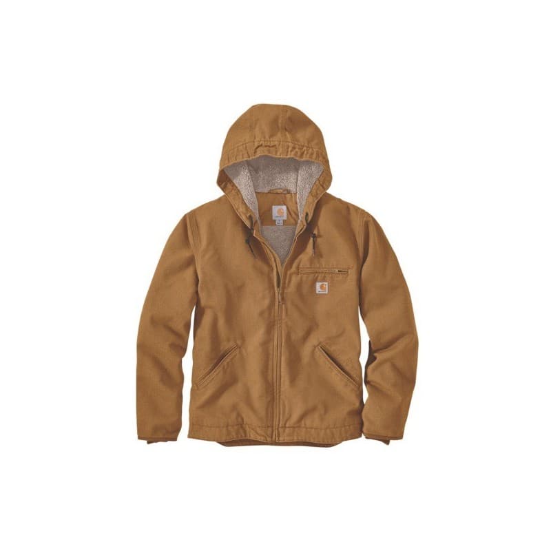Blouson duck sherpa entre 4 et 6 l 300 - 400 g blouson marron 1 pièce(s) coton, polyester, acrylique blouson duck sherpa marron tl - carhartt