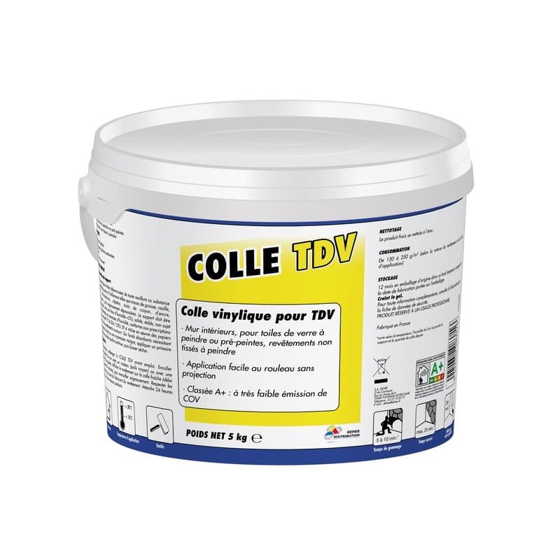Colles toile de verre colle toile de verre gel plus de 10 minutes manuelle a base aqueuse vynilique sans charges multi-supports, béton/maçonnerie, car