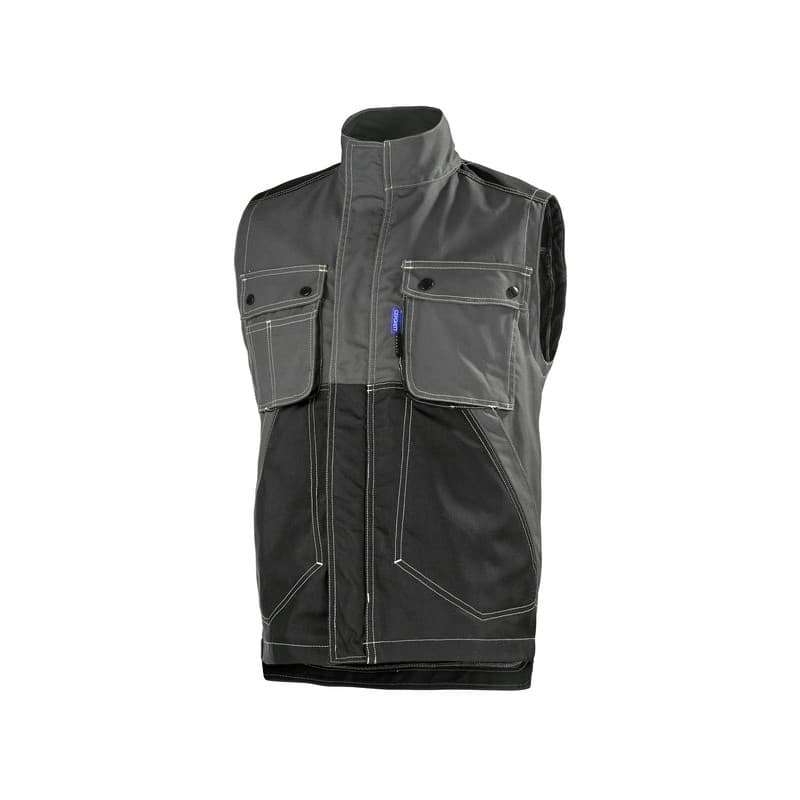 Gilets craft worker gilet craft worker gris charcoal/noir t1 gilet 200 - 300 g 7 et plus coton / polyester t1 1 pièce(s) gris, noir - cepovett