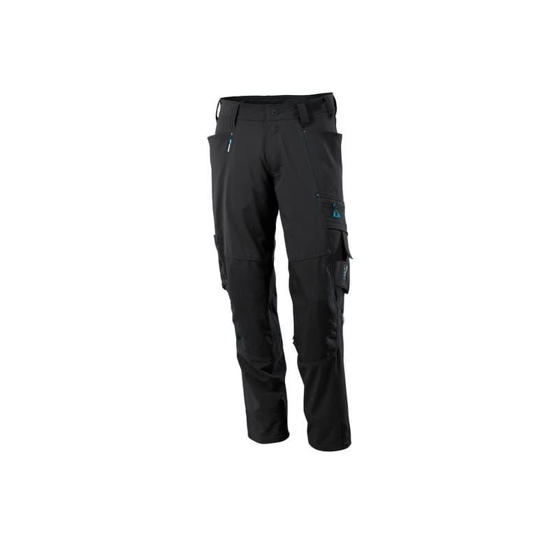 Pantalon stretch advanced avec poches genouillères 38 200 - 300 g noir 7 et plus pantalon 1 pièce(s) pantalon advanced noir t38 nylon / élasthanne - m