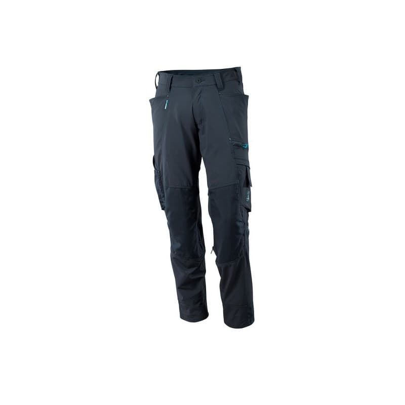 Pantalon stretch advanced avec poches genouillères pantalon advanced marine t42 42 200 - 300 g 7 et plus bleu pantalon 1 pièce(s) nylon / élasthanne -