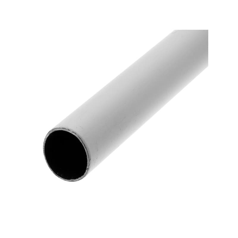 Tube de penderie blanc 1 tube(s) de 2 mètre(s) linéaire 2.00 m tube de penderie rond ø19 mm - blanc rond acier 19 mm - interges.com