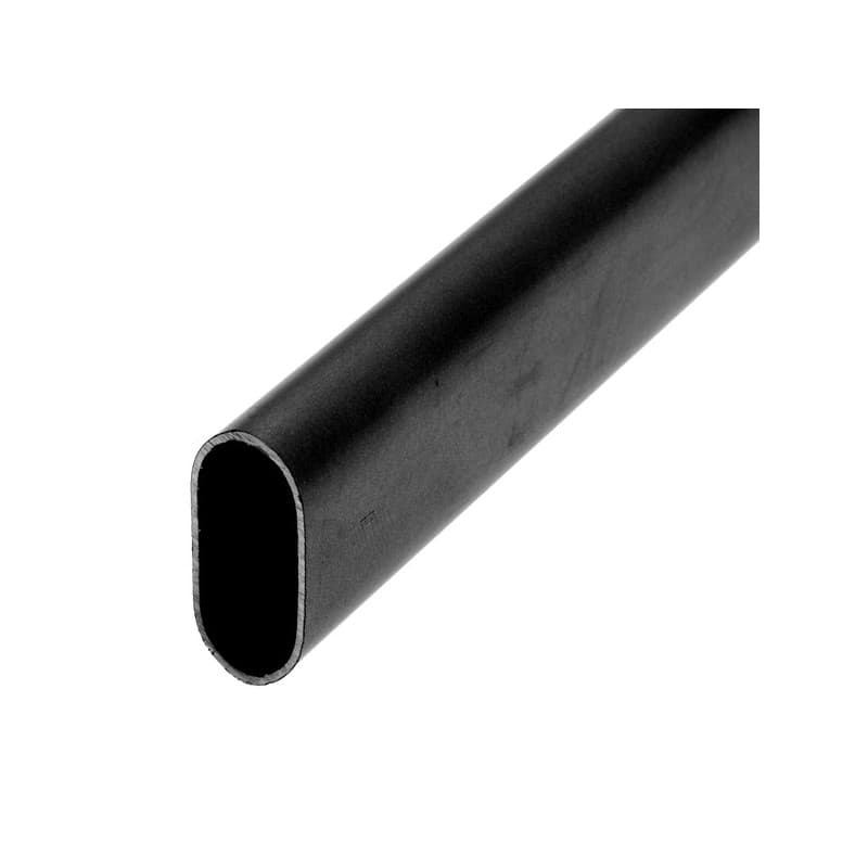 Tube de penderie noir 1 tube(s) de 2 mètre(s) linéaire 2.00 m 15 mm tube de penderie ovale 30 x 15 mm - noir acier 30 mm ovale - interges.com