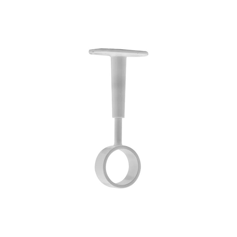 Support de plafond pour tube de penderie blanc 1 pièce(s) supports plafond réglable rond pour tube ø25 mm - blanc zamak 25 mm - interges.com