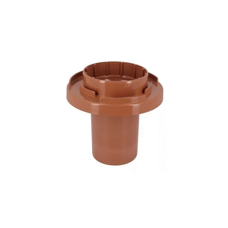 Chapeaux de ventilation de toiture simple adaptateur douille toit tuile ø 125 terracotta 1 pièce(s) - nicoll