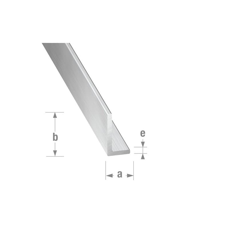 Cornières inégales alu brut 1 barre(s) de 2 mètre(s) linéaire cornière inégale 20 x 30 x 1,5 mm - aluminium brut - cqfd