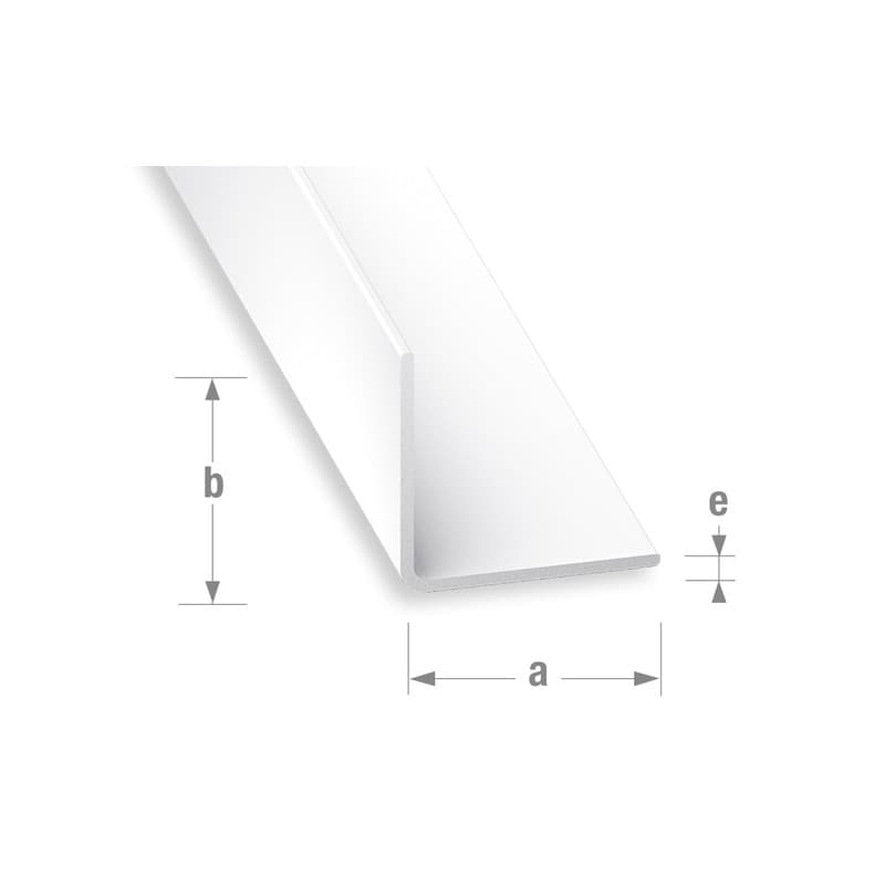 Cornières pvc 1 barre(s) de 1 mètre(s) linéaire cornière égale 35 x 35 x 1 mm - pvc blanc - cqfd