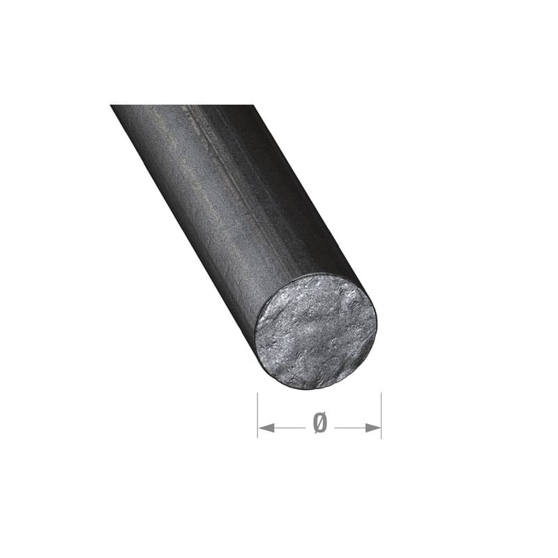 Ronds serrurier acier laminé 1 barre(s) de 1 mètre(s) linéaire rond serrurier ø6 mm - acier laminé - cqfd
