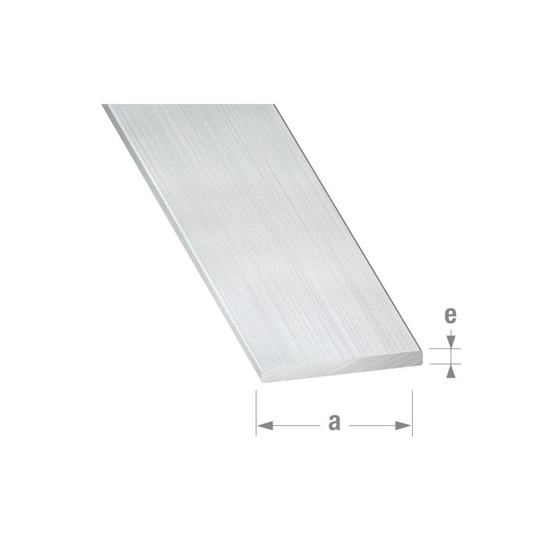 Plats alu brut 1 barre(s) de 1 mètre(s) linéaire profilé plat 20 x 2 mm - aluminium brut - cqfd