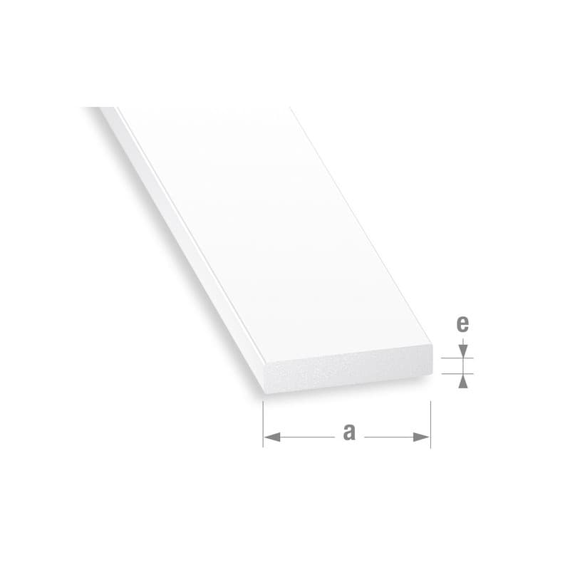 Profilé plat pvc blanc 1 barre(s) de 2.6 mètre(s) linéaire profilé plat 100 x 2 mm - pvc blanc - cqfd