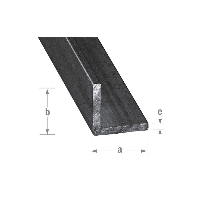 Cornières acier laminé 1 barre(s) de 2 mètre(s) linéaire cornière égale 20 x 20 x 3 mm - acier laminé à chaud vernie - cqfd
