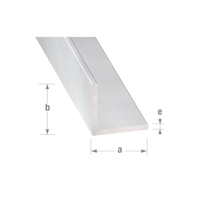 Cornières égales alu brut 1 barre(s) de 2 mètre(s) linéaire cornière égale 20 x 20 x 1,5 mm - aluminium anodisé incolore - cqfd