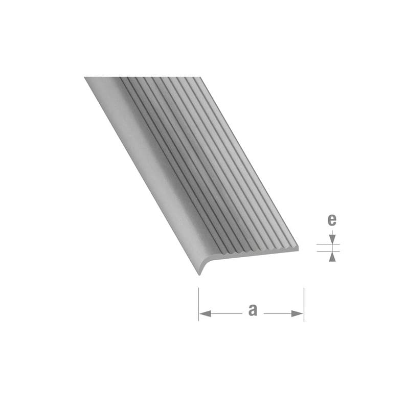 Nez de marche arrondi 25 x 5 x 2 mm - alu anodisé incolore 25 mm 1 barre(s) de 2 mètre(s) linéaire nez de marche arrondi 25 x 5 x 2 mm - alu anodisé i