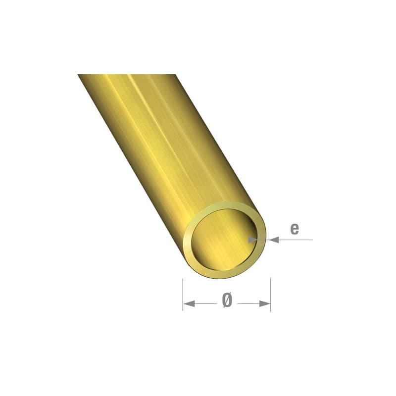 Tube rond ø6 x 0,5 mm - laiton 1 barre(s) de 1 mètre(s) linéaire tube rond ø6 x 0,5 mm - laiton - cqfd