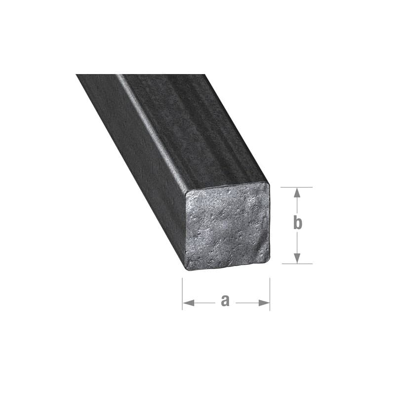 Carrés acier laminés 1 barre(s) de 1 mètre(s) linéaire profilé carré 14 x 14 mm - acier laminé à chaud verni - cqfd