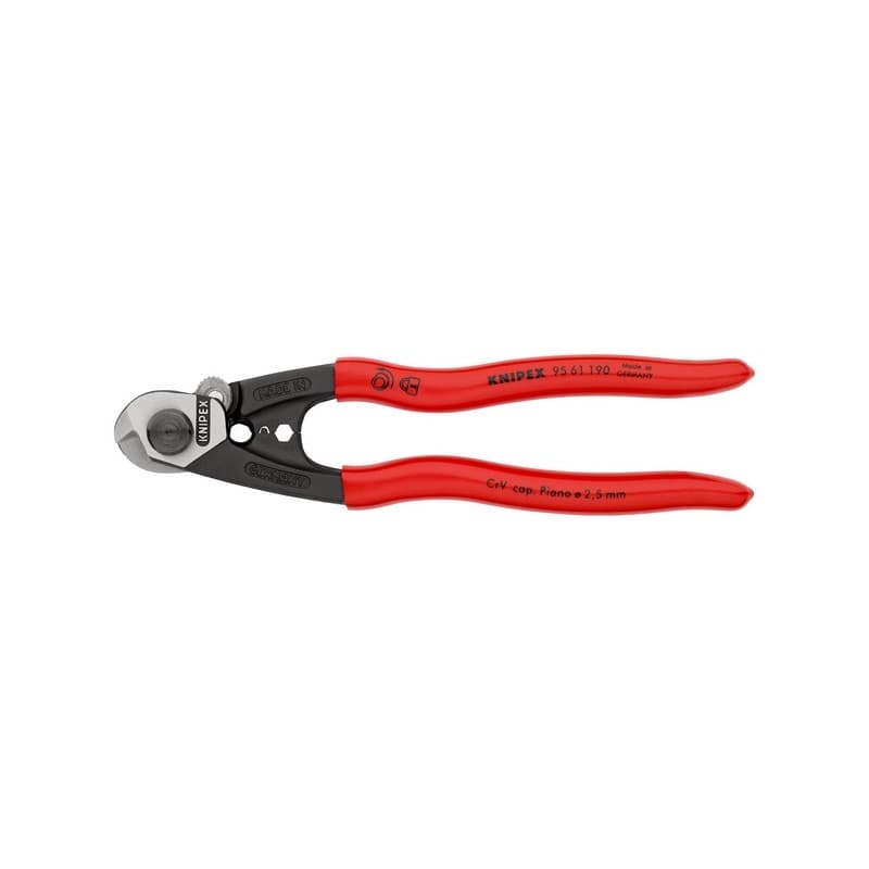 Coupe-câbles forgé 190 mm coupe-câbles forgé 190 mm 190 mm 1 pièce(s) plastique non 5 mm polie - knipex werk