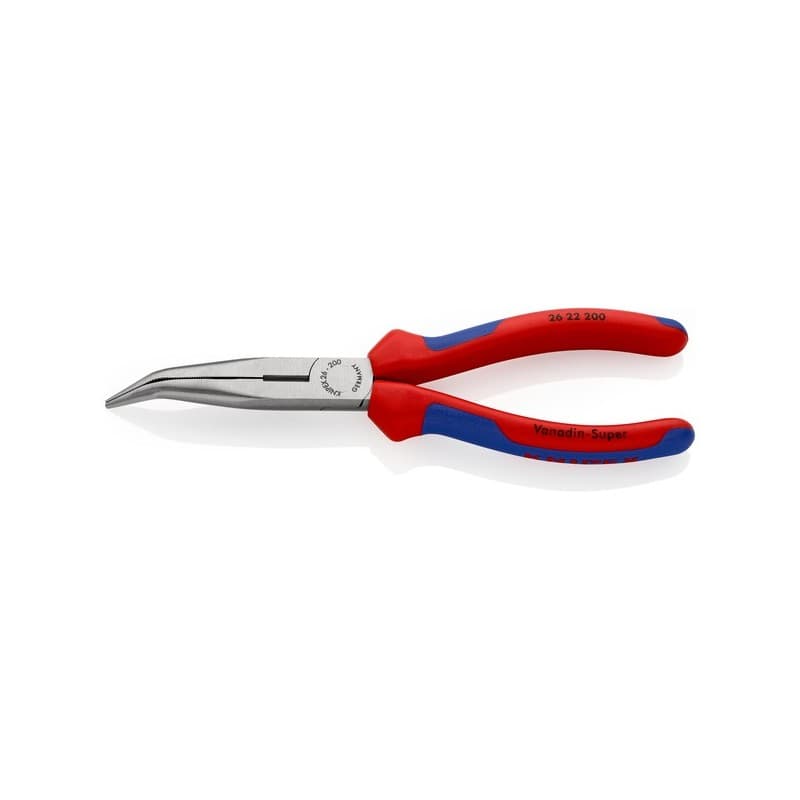 Pince à becs 1/2 ronds coudés bi-matière 200 mm pince à becs 1/2 ronds coudés bi-matière 200 mm 1 pièce(s) - knipex werk