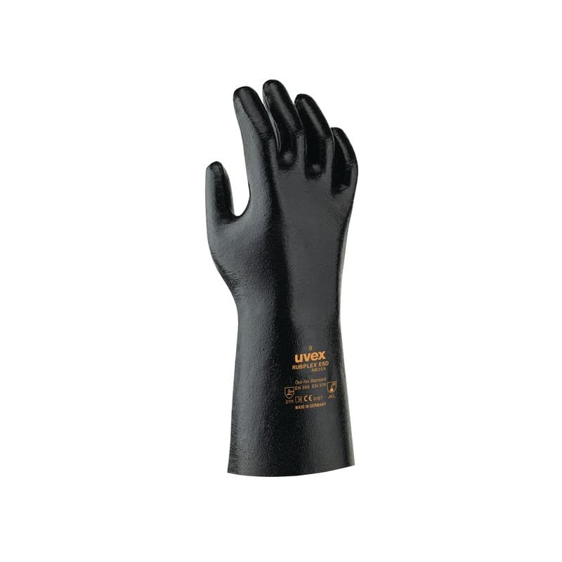 Gants tout enduit nitrile caoutchouc rubiflex esd 35 cm gants rubiflex esd t8 8 oui nitrile agressions mécaniques, chimique, electrique 1 sachet(s) de