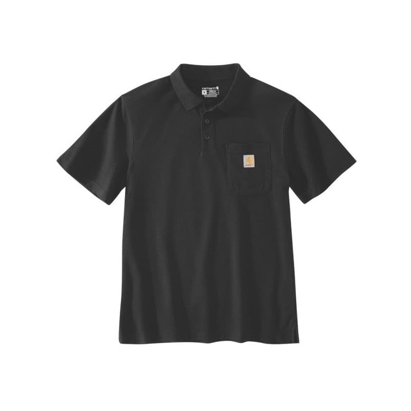 Polo maille piquée contractor's 200 - 300 g s noir entre 1 et 3 coton / polyester polo 1 pièce(s) polo manches courtes contractor's noir ts - carhartt
