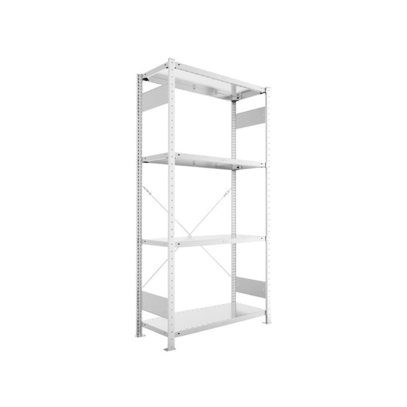 Rayonnage léger en kit 1 kit(s) 1000 mm rayonnage léger suivant 4 niveaux 2000 x 1000 x 500 mm léger 2000 mm élément suivant 500 mm 150 kg - prodif so