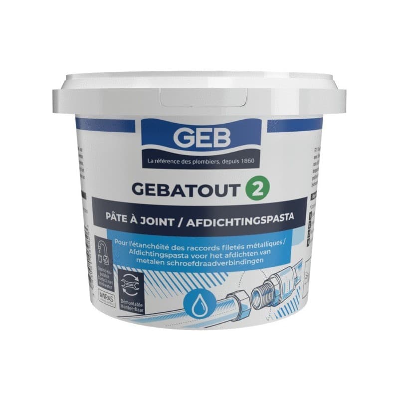 Pâtes à joint gebatout 2 - multi-usages pâte à joint d'étanchéité gebatout 2 1 pot(s) de 500 gramme(s) pâte à joint - geb sas