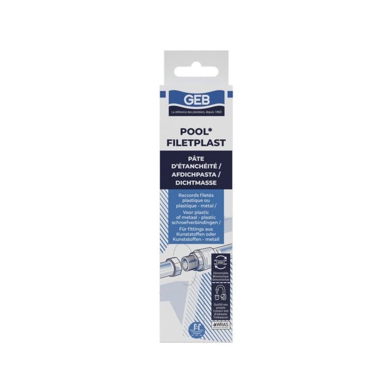 Pâte d'étanchéité pool* filetplast pâte d'étanchéité pool* filetplast 1 tube(s) de 100 gramme(s) - geb sas