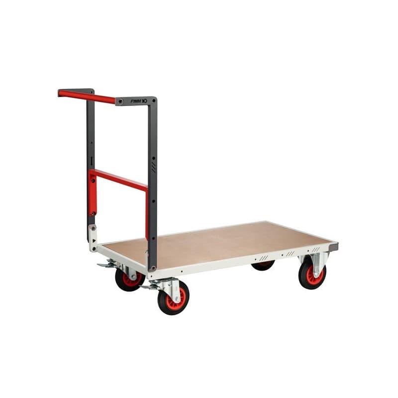 Chariot à dossier repliable flat-pack™ 400 kg 1 pièce(s) chariot à dossier repliable 1000 x 595 mm (livré monté) 1000 mm caoutchouc repliable acier, b