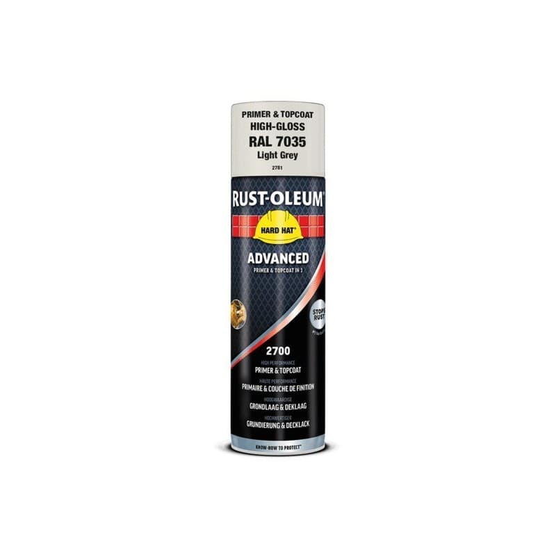 Aérosol de peinture antirouille hard hat® advanced 500 ml 1 aérosol(s) de 500 millilitre(s) aérosol peinture antirouille - gris cl. brillant (ral 7035