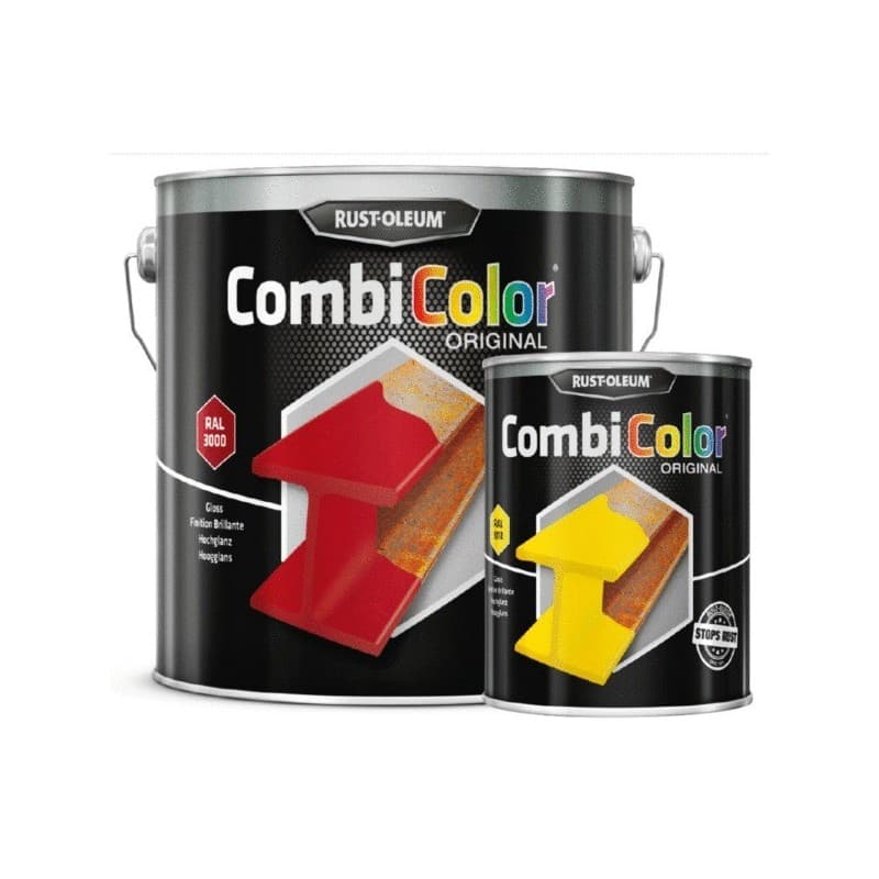Peinture antirouille 2 en 1 combicolor® original supports neufs ou sains alkyde brosse/rouleau, pistolet sans air eau très soigné 10 m²/l ancienne pei