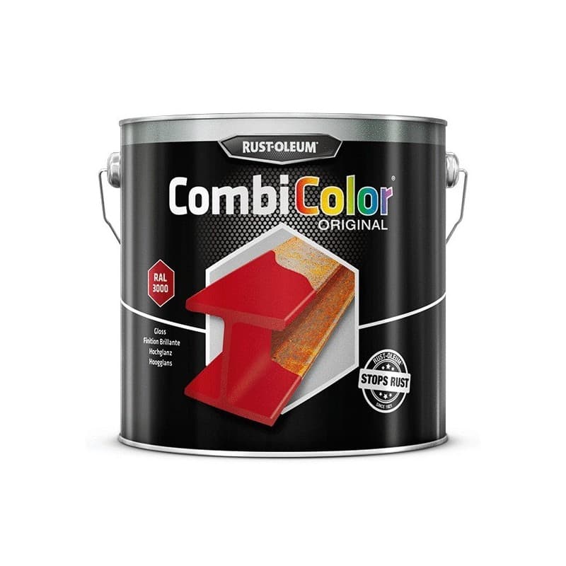 Peinture antirouille 2 en 1 combicolor® original supports neufs ou sains alkyde brosse/rouleau, pistolet sans air eau très soigné 10 m²/l ancienne pei