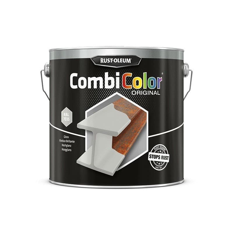 Peinture antirouille 2 en 1 combicolor® original supports neufs ou sains alkyde brosse/rouleau, pistolet sans air eau très soigné 10 m²/l 2.5 l ancien