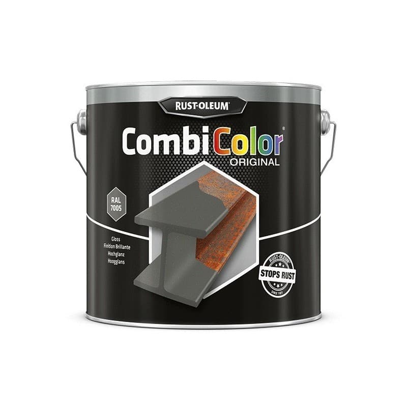 Peinture antirouille 2 en 1 combicolor® original supports neufs ou sains alkyde brosse/rouleau, pistolet sans air eau très soigné 10 m²/l ancienne pei
