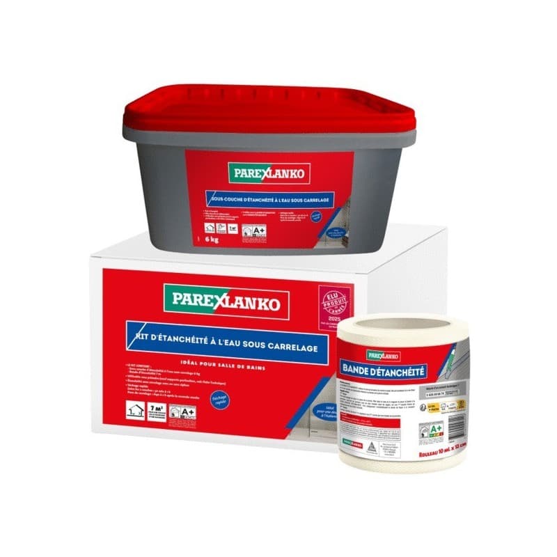 Kit étanchéité à l'eau sous carrelage 7 m² 1 kit(s) de 2 pièce(s) kit étanchéité à l'eau sous carrelage 7 m² - sika france sas - parexlanko