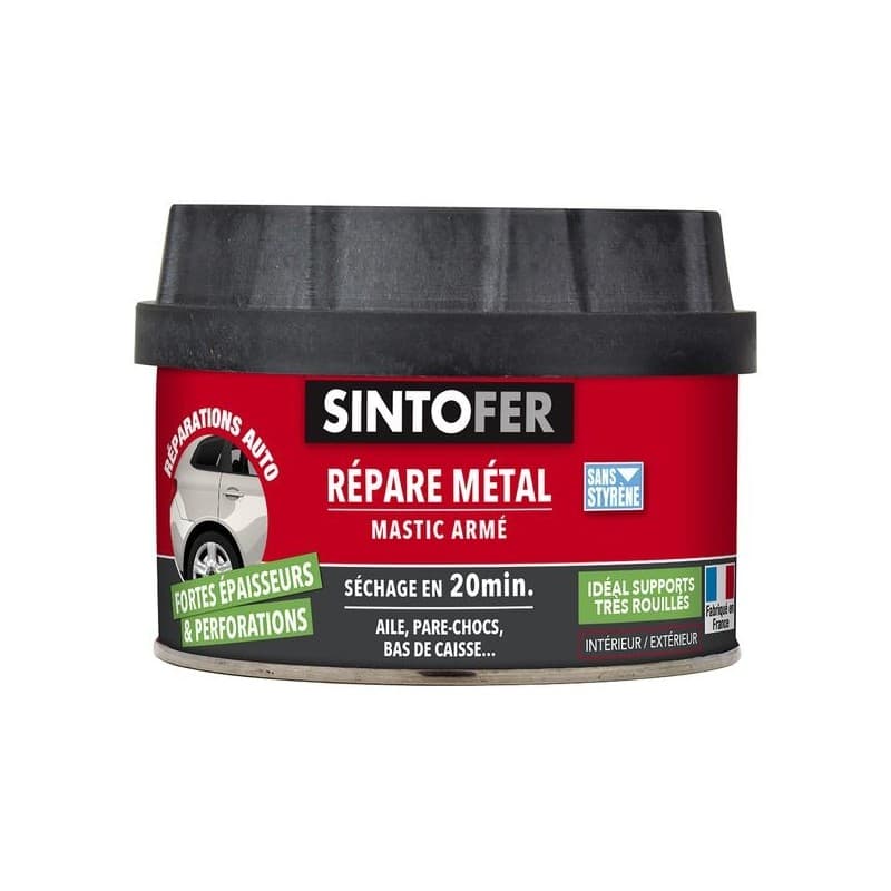 Mastic répare métal armé fortes épaisseurs et perforations vert manuelle oui non multi-supports, béton/maçonnerie, bois et dérivés, métal 1 pot(s) de