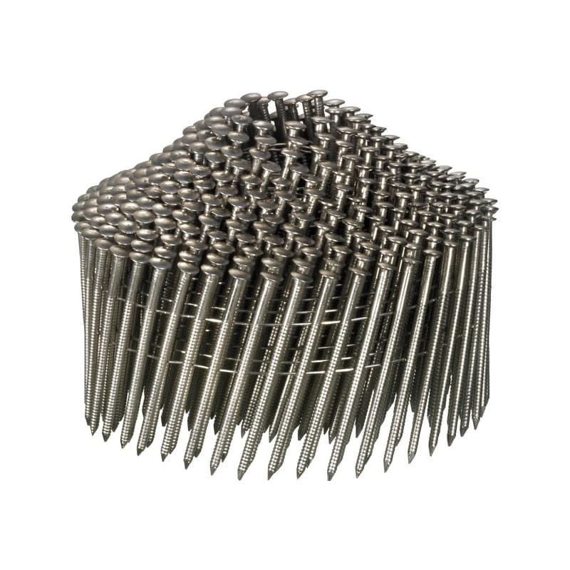 Rouleau 16° - pointes annelées tête bombée/bardage - inox a2 pointe annelée tête bombée 16° ø 2,3 x 55 mm - inox a2 (fil) annelée bois, bois dur, pann