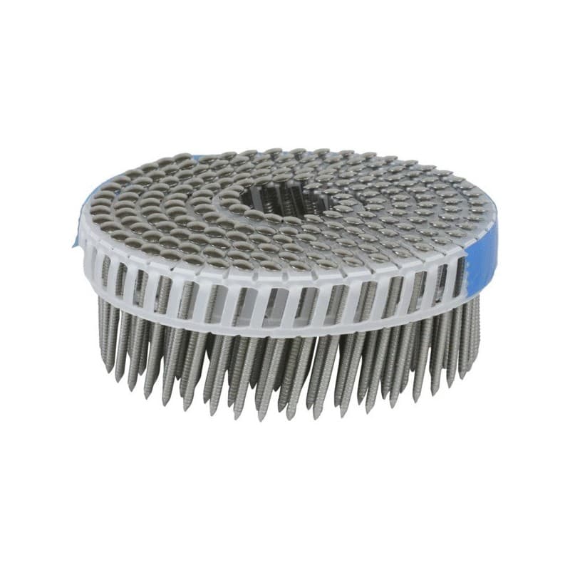 Rouleau 16° - pointes annelées tête bombée/bardage - inox a2 annelée bois, bois dur, panneau de bois inox a2 55 mm 2.5 mm 2,5 mm bombee bardage, gros